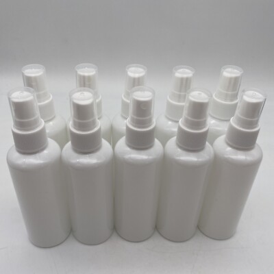 50 PCS Empty Plastic Spray Bottle Travel White Perfume Atomizer 100ml/3.4oz Lot
