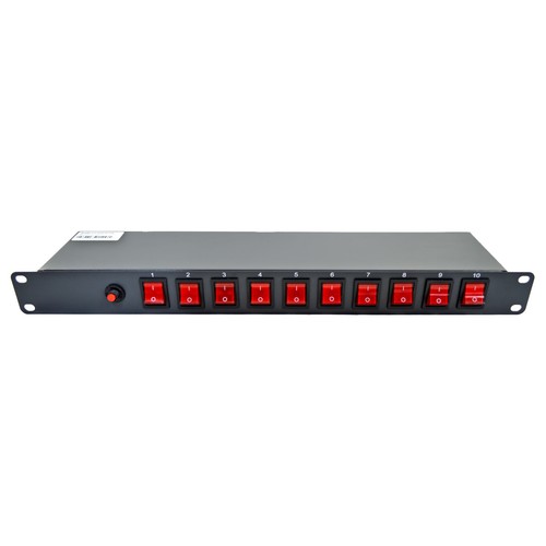 10 Outlets 15A 125V Power Strip 19" 1U Rack Mount PDU Surge Protector and Switch