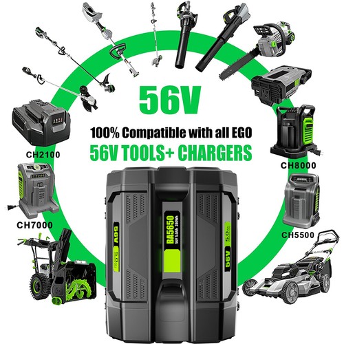 2x 5 Ah Battery For Genuiue EGO 56Volt BA1400 POWER+ Lithium Ion BA2800T BA2240