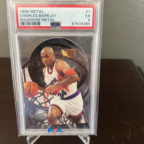 1995-96 Fleer Metal Maximum Metal Charles Barkley PSA 5 Die