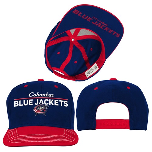 Бейсболка NHL Youth Columbus Blue Jackets в стиле ретро с плоскими полями, один размер