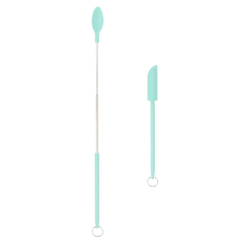 Mini Silicone Telescopic Spatula and Scooping Spoon Scraper Spatula Kitchen Kit