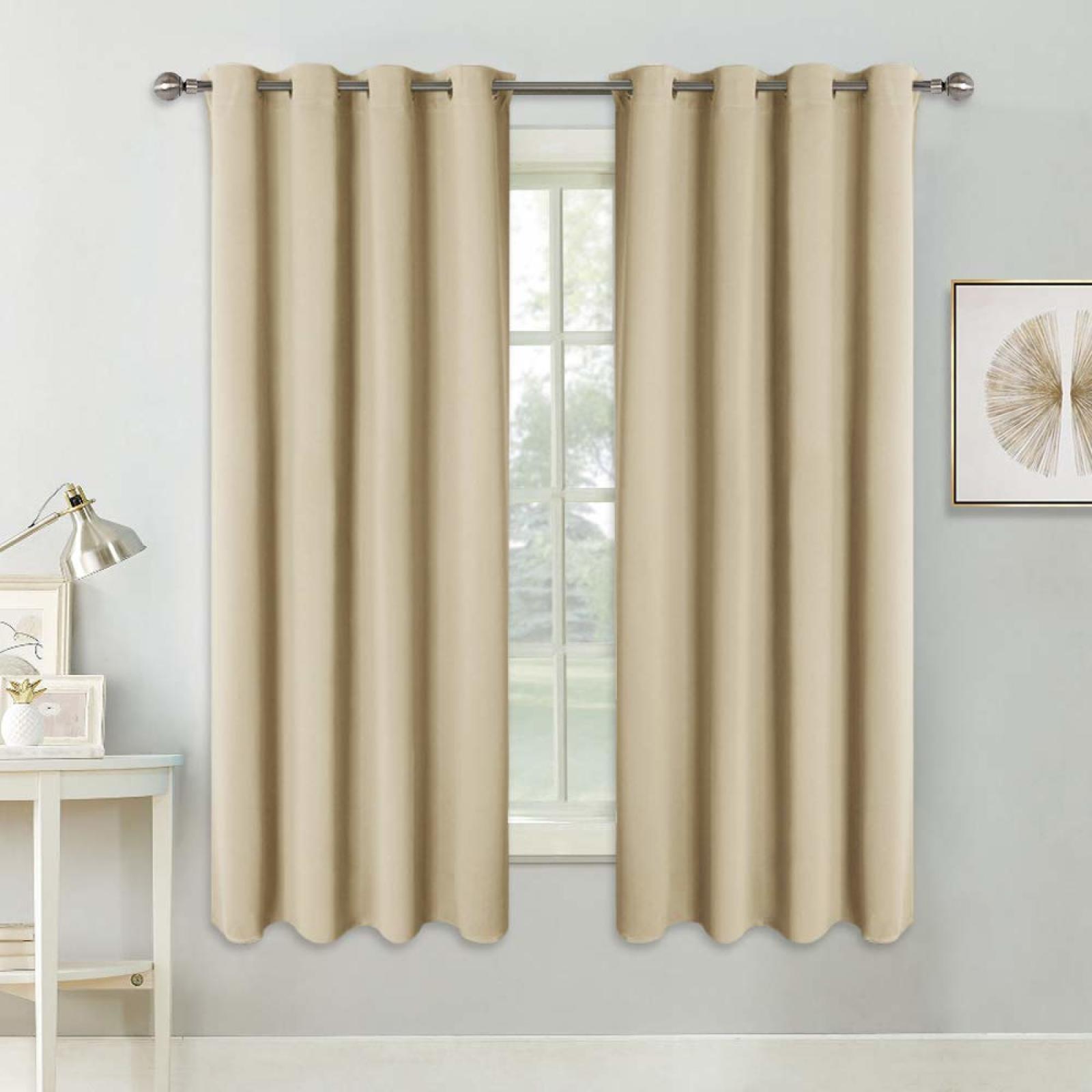 Rideaux Beiges Chambre Salon -140 cm x 180 cm - Tissu, Draperie ... Rideaux Beiges Chambre Salon -140 cm x 180 cm - Tissu, Draperie ...