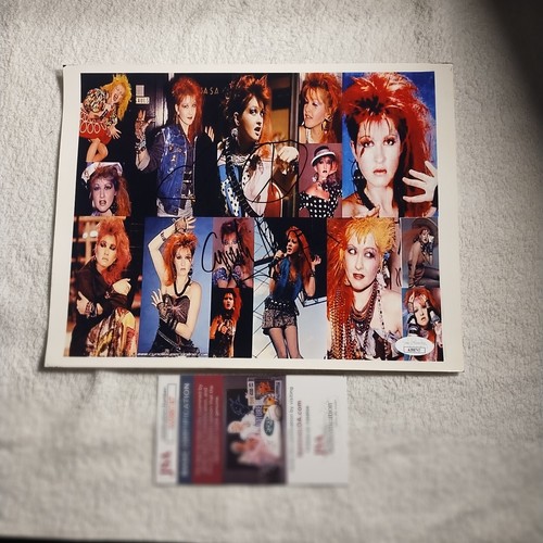 CYNDI LAUPER SIGNED SHE'S SO UNUSUAL COLLAGE PHOTO COA CD LP