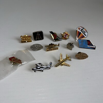 13 Vintage Airline Pins Brooch CP Air Canadian Holidays Pacific Western Sundance