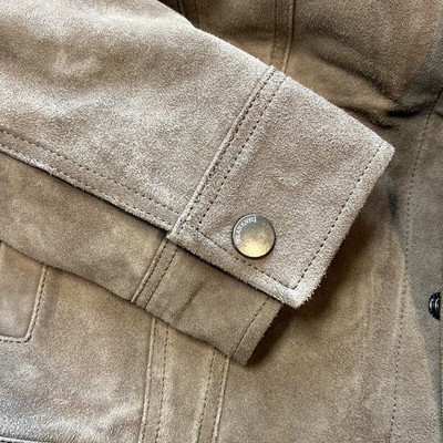 Pre-owned New York Blank Nyc Men's Brown Suede Jacket W/ Cream Sherpa Lining, “into The Wild”, M In Ivory