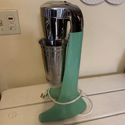 WARING PRO MIXER MILK SHAKE/SODA/DRINK MIXER/ SEAFOAM GREEN/CONTAINER 12DM19