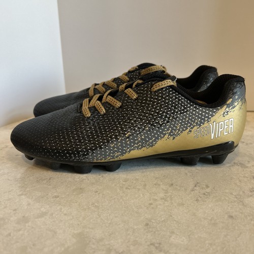 DSG Speed Viper Soccer Cleats Kids Size 2.5 Black Gold DSGYP21-BLK
