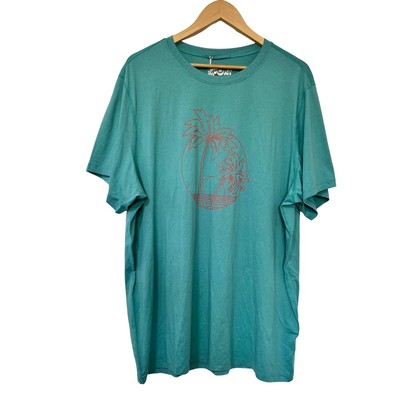 Marine Layer Men s Sport Crew Graphic Tee Size 2XL Blue Pink Palm NWT