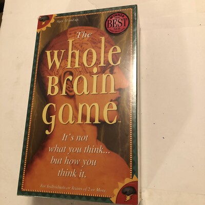 Creative Mind Games The Whole Brain Game 1999 Right Brain Left Brain Ages 11+