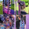 Tinsel Braiding Hair Pre stretched Light Pink Braiding Hair for Glitter Braids Festival Braids