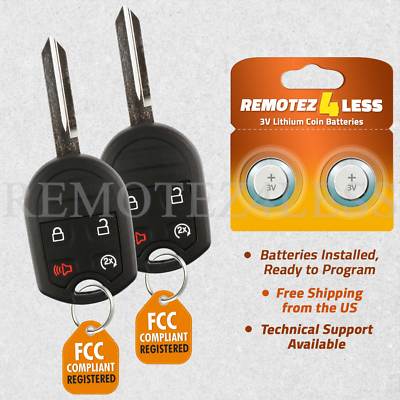 2 Replacement for Ford F-150 250 350 450 Super Duty Keyless Remote Car Key Fob