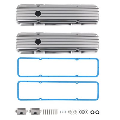 Chrome Valve Cover Set for Chevy SBC 283 302 305 327 350 400 Aluminum