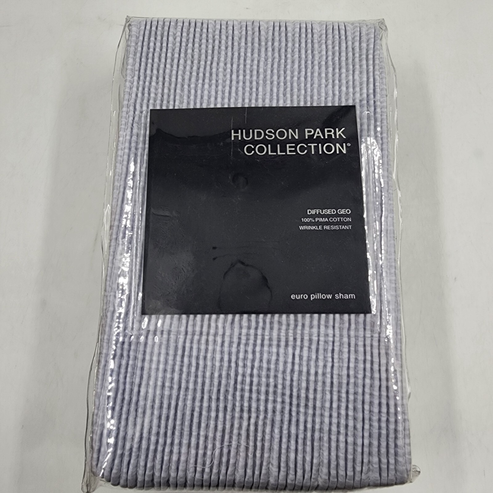 Hudson Park Collection Diffused Geo Euro Pillow Sham 26inx26in Gray Zip Closure+ - Picture 2 of 19