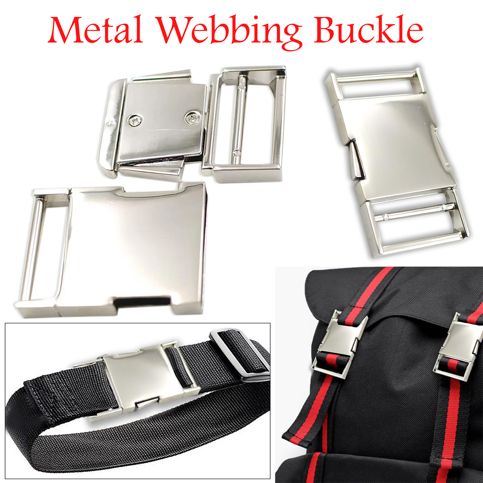 Weddecor Metall Schnellverschluss Schnalle 25mm 30mm Seitenclip 2-Wege