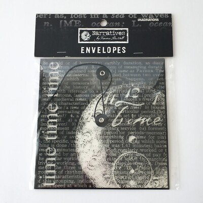 Narratives Karen Russell Envelopes Black White Words Creative Imaginations 5''x5''