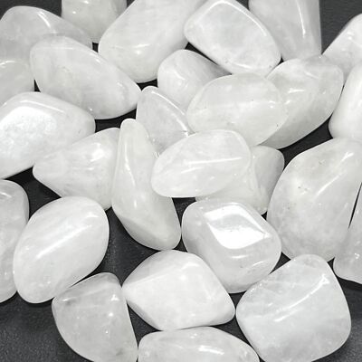 White Quartz Crystal Tumbled (1/2 lb) 8 oz Bulk Wholesale Polished Stones