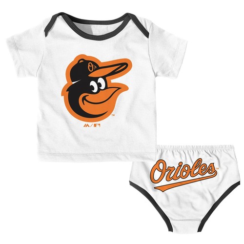 Outerstuff MLB Infants Baltimore Orioles Мини-комбинезон с футболкой, белый