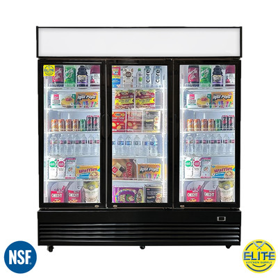 NSF 3 Glass Door Merchandiser Commercial Refrigerator 74'' W/ LED ETL