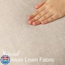decorUhome Christmas Decorative Linen Throw Pillow Covers 18x18 Inch Set of 2 Natural Beige Soft Pillow Covers with Flange Edges Soft Farmhouse Boho Accent Pillow Cases for Couch Sofa Bed Living Room