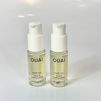 Set of 2 OUAI Hair Oil 0.45 fl oz Each Travel Size 