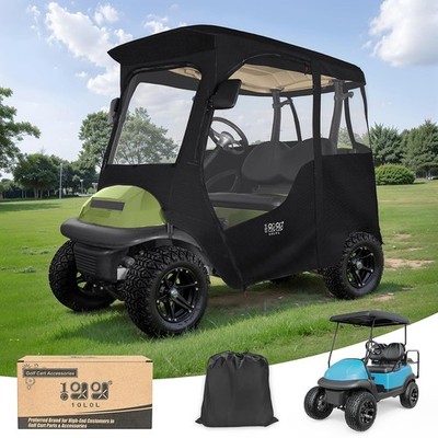 10L0L Golf Cart Rain Cover Enclosure 2 Passenger 57in Roof
