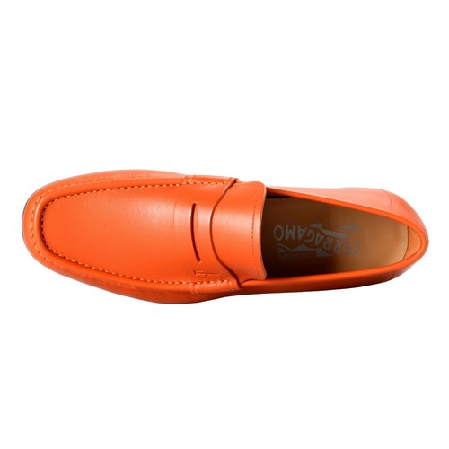 Pre-owned Ferragamo Salvatore  "gioele 1" Men's Loafers Slip On Shoes Us 7ee Eu 40ee In Carrot Brown