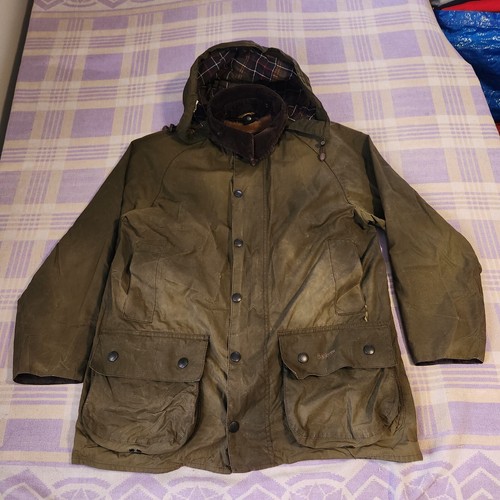 BARBOUR CLASSIC BEAUFORT WAX COTTON JACKET & HOOD OLIVE