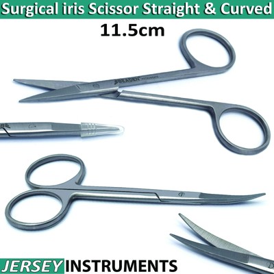 Surgical Medical Iris Gum Tissue Scissors STR & CVD Dental Sharp Super-cut Shear