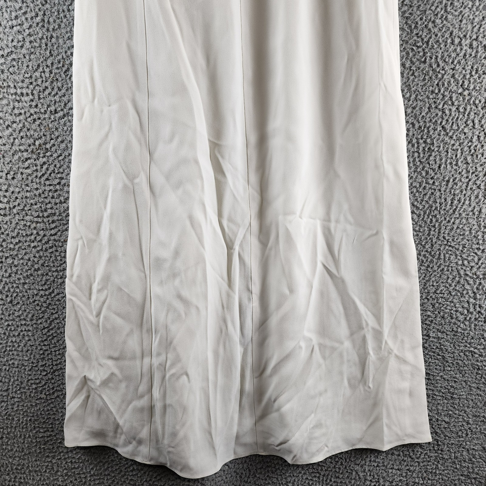 Boss Vateza Skirt Women's 4 Soft Cream Front Pleated Panel Back Zip Closure - Picture 14 of 15