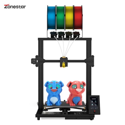 ZONESTAR Z8PM4 PRO 3D Printer 300x300x400mm Auto Level Mix Color Printing A4D5