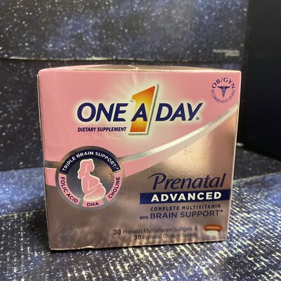 One A Day Women's Prenatal Advanced Brain Support 30 Ct Exp: Read Description