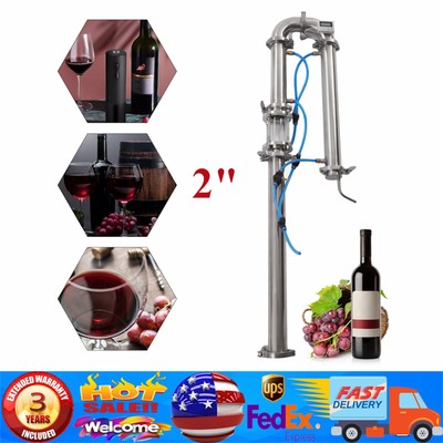 Brew Wine Making Tool 2'' in Stainless Still Moonshine Reflux Distilling Column