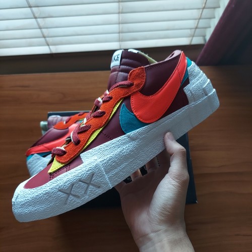 Nike x sacai x KAWS Blazer Low 'Red' Size 12.5 Mens | eBay