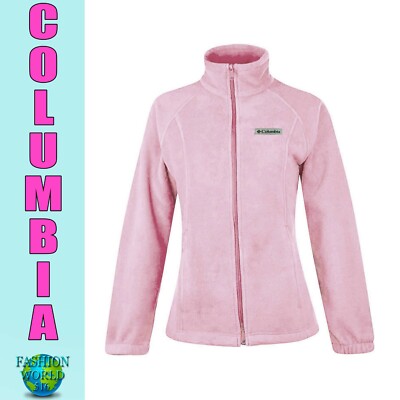 Columbia Womens Sawyer Rapids Full Zip 2.0 Fleece Jacket 1X (Plus Size) Pink NEW