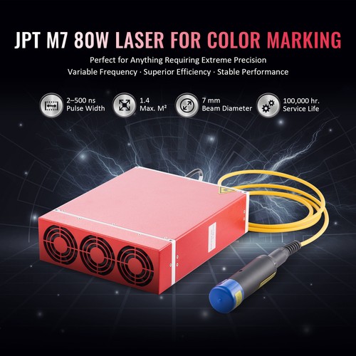 OMTech 80W JPT Fiber Laser Engraver Marker LightBurn Compatible 6.9x6.9 4.3x4.3