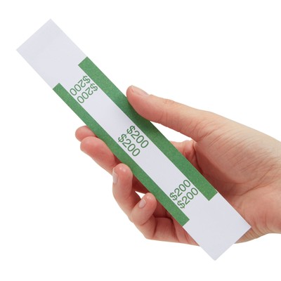 300 Pack Self-Adhesive Money Bands for Cash, ABA Standard Colors, 7.75 x 1.25 In