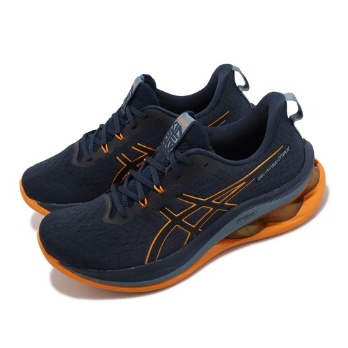 

Мужские кроссовки для бега по шоссе Asics GEL-Kinsei Max French Blue Bright Orange 1011B696-400, Синий, Gel-kinsei Max