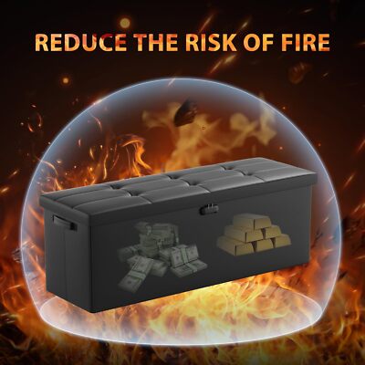 Storage Ottomanfireproof  Waterproof Folding Ottoman Cube Storage Stool With Lo