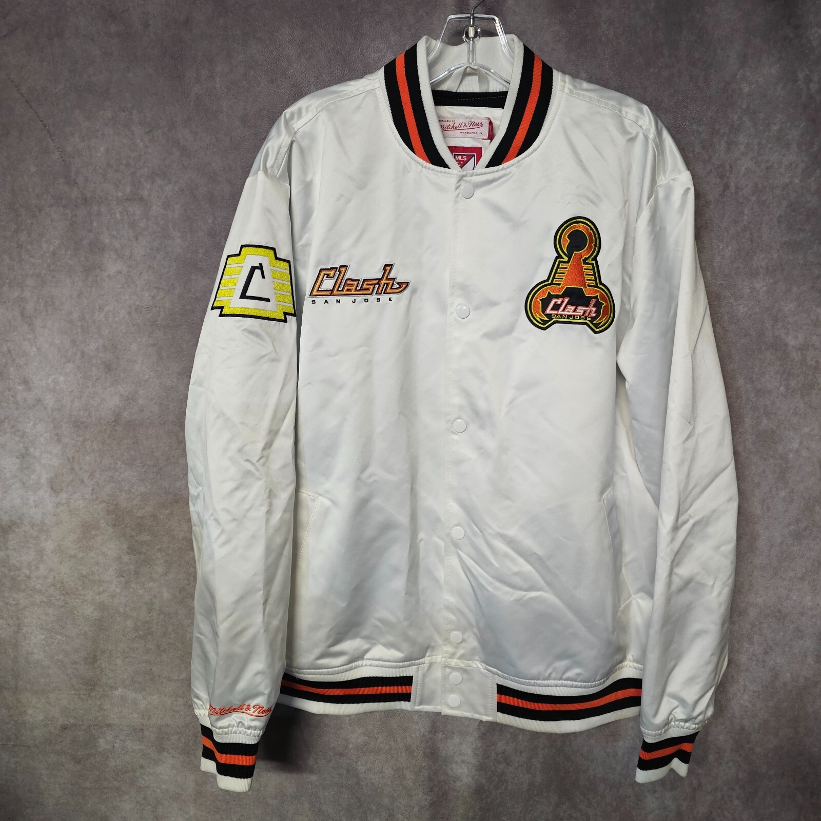 NWT Mitchell & Ness MLS San Jose Clash Soccer City Satin NWT Mitchell & Ness MLS San Jose Clash Soccer City Satin