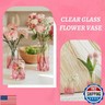 24Pcs Pink Bud Vases, Glass Flower Vase for Centerpieces, Small Vases for Flowers, Decor Centerpiece for Bathroom, Decorative Vases for House Warming