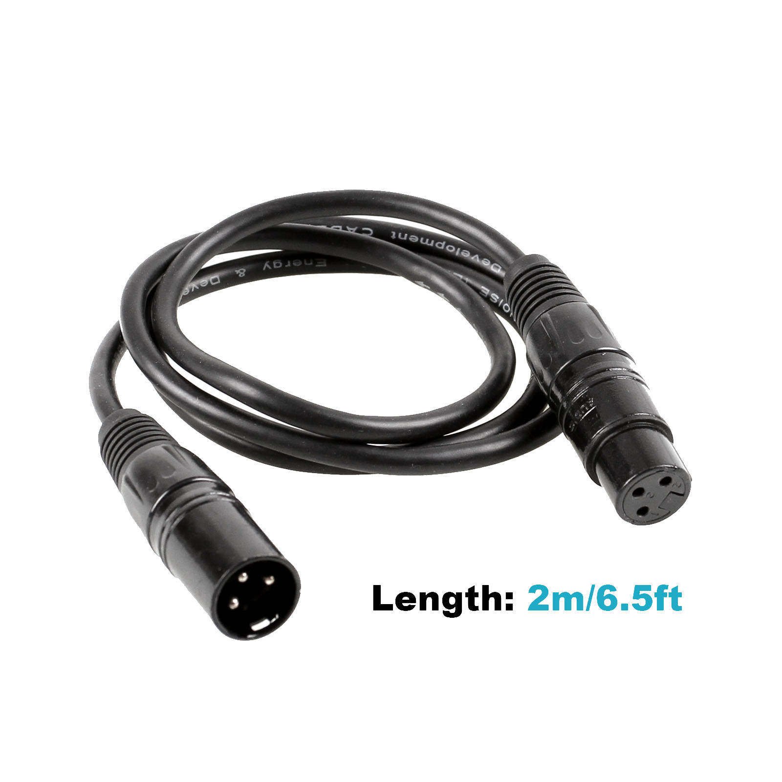 10X 3 pin DMX Cables 6.5ft Stage Par Light Cable Wire XLR for dj Lighting Par