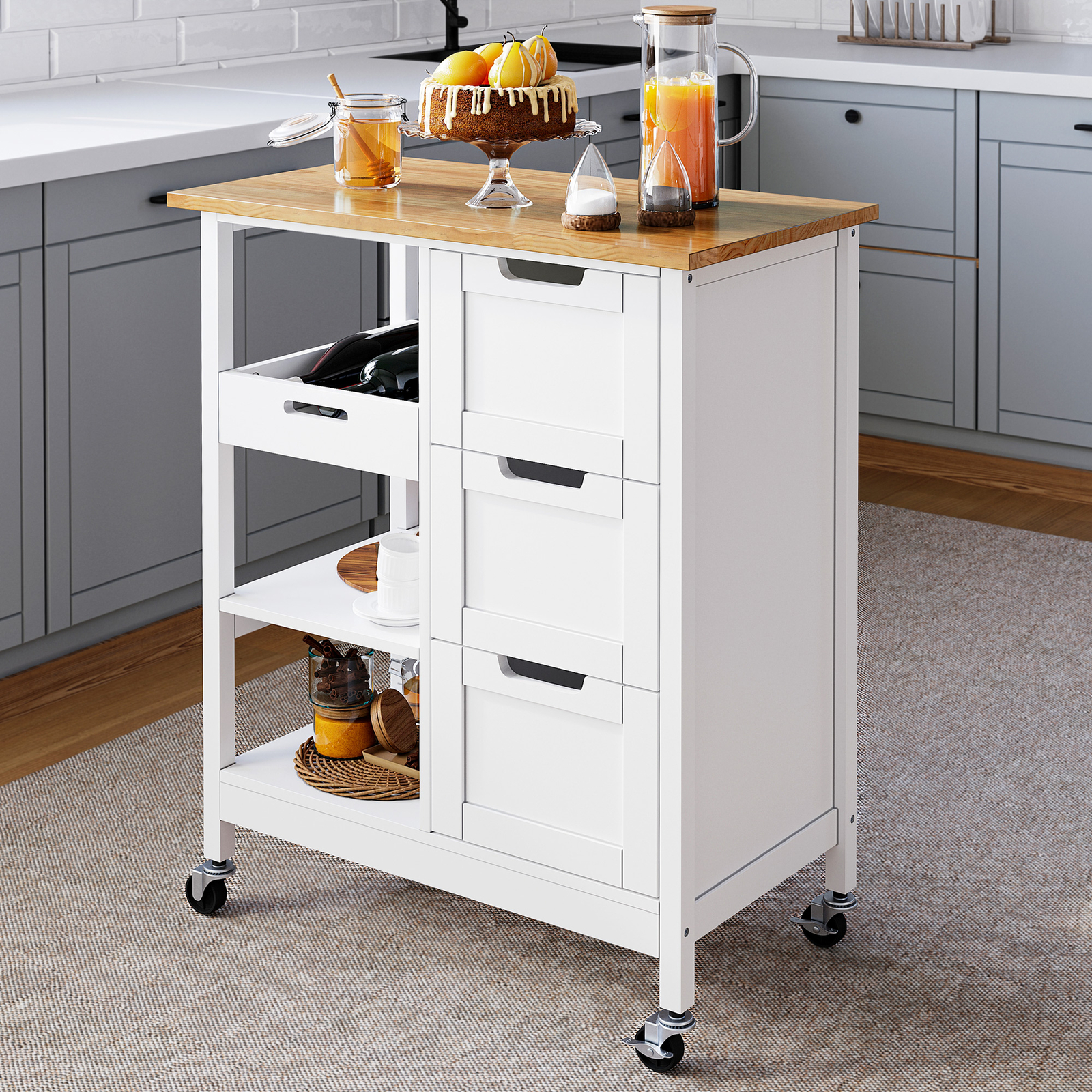 RIIZE アントン  kms ヨントン 3枚セット Rustic Sideboard DWVO Sideboard Buffet Cabinet With Storage