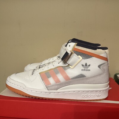 Adidas Forum Mid TT  Men's Shoes Size 6.5 'White Acid Orange'  New FY4707