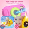 Kids Camera Waterproof, IP68 Underwater Camera for Kids Aged 3-12, HD Kids Digital Camera with 1080P Video Recording, Durable ABS Material, Pool Toys for Boys Girls with 32GB Card (Pink)