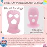 Robbers and Thieves Halloween Dog Ear Muffs and Mask - Knitted Dog Ears Warm Hats - Noise Protection - Medium/Large (Pink)