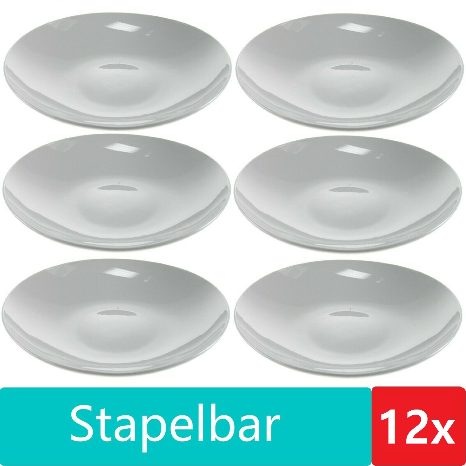 12x Suppenteller B-Ware weiß 21 cm Salat Pasta Speise Nudel Teller Keramik Set 