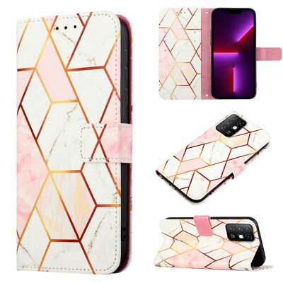 Phone Case For Infinix Note 8 Leather Protector Marble Cover Flip Wallet