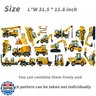 Wall Decals Stickers Construction Vehicles Wall Stickers Tractor Excavator Crane Wall Murals Peel and Stick Removable Wall Decor for Nursery Kid Boys Girls Bedroom Living Room Playroom Classroom