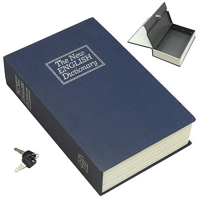 New NAVY Creative Key Lock Dictionary Book Hidden Safe Hide Cash Stuffs (Small S
